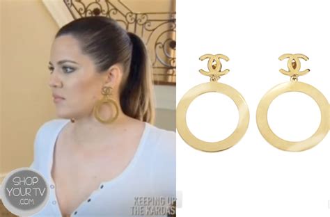 chanel hoop earrings khloe kardashian